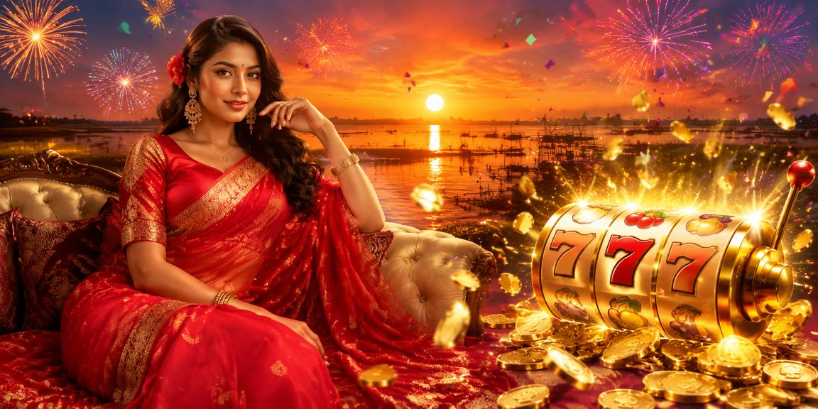 স্লট গেম খেলছেন একজন মহিলা